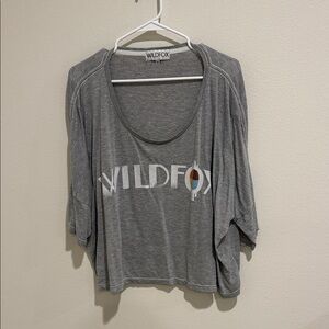 Wildfox Charcoal Gray Short Sleeve Tee